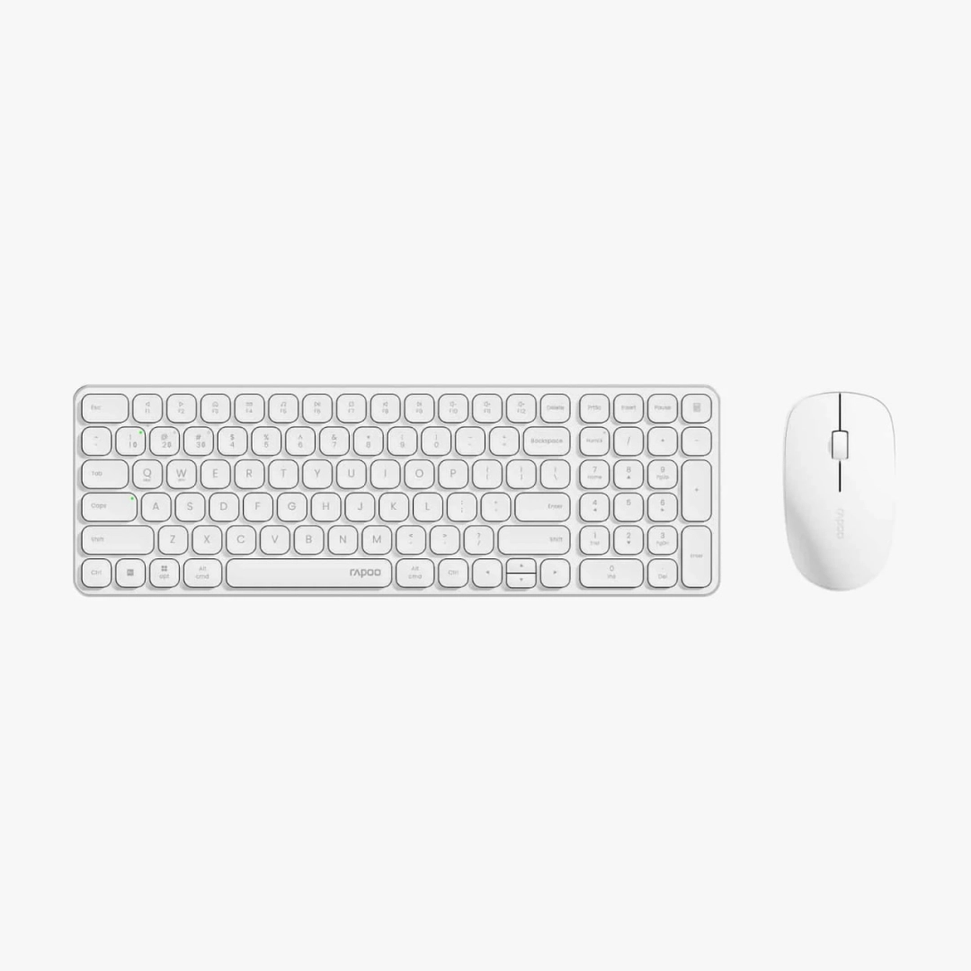 Rapoo 9320M White Bluetooth klaviatura va sichqoncha to‘plami