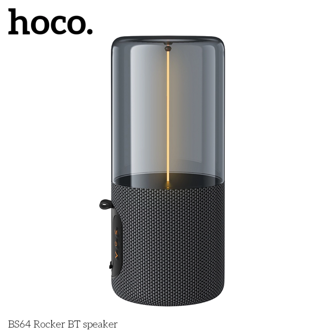 Hoco BS64 Rocker simsiz qora bluetooth-kolonkasi
