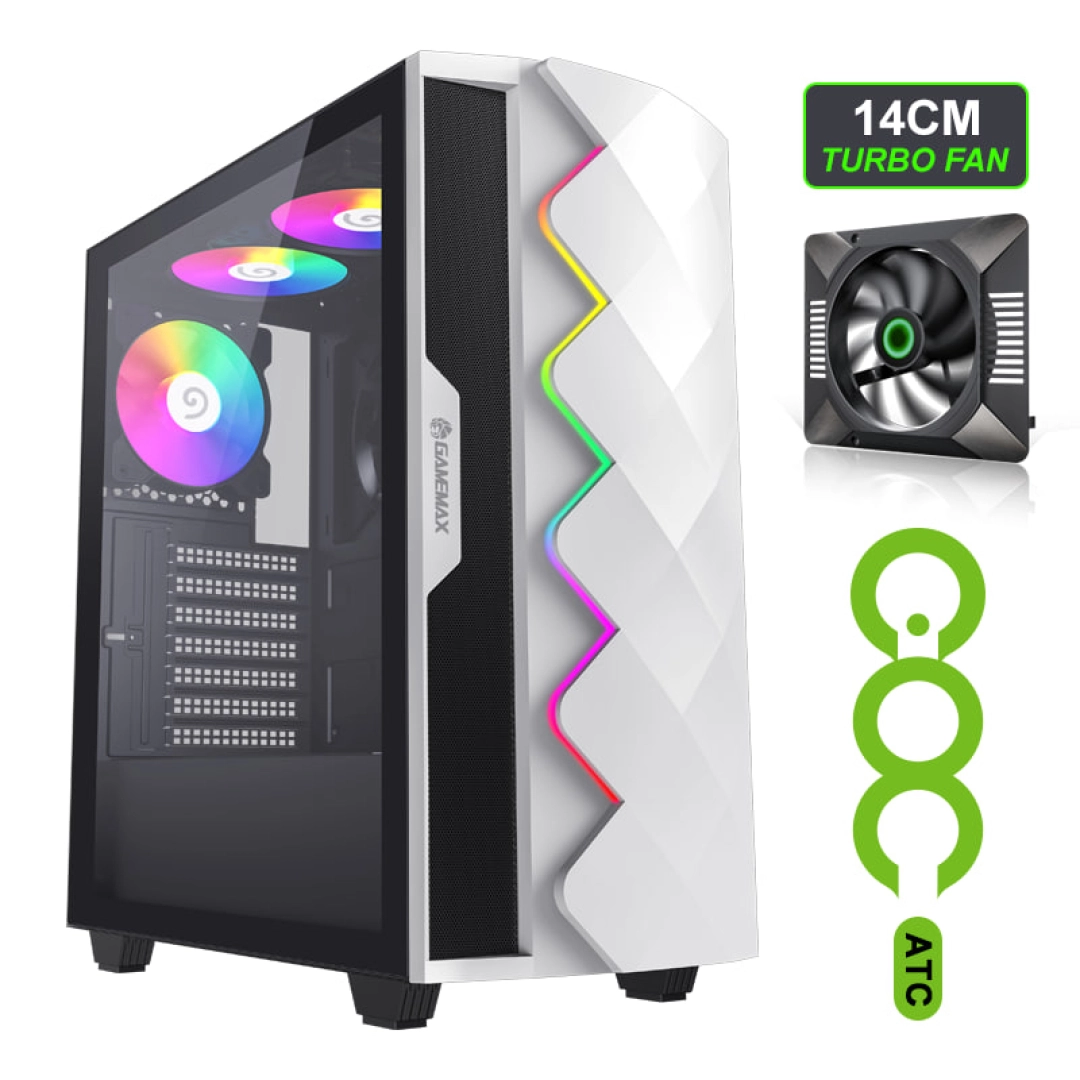 GameMax DIAMOND CP White kompyuter korpusi - rasm №1 GameMax DIAMOND CP White kompyuter korpusi