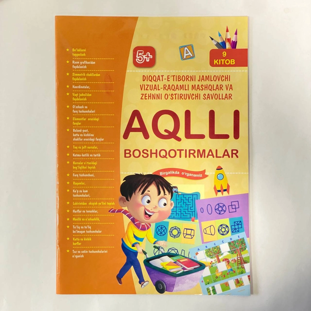 Aqlli boshqotirmalar 9-kitob (5+)