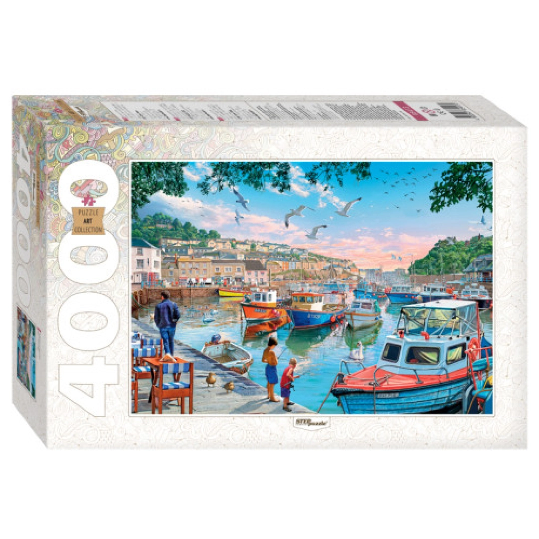 Puzzle Art collection Рыбалка на пристани 4000 pazllari
