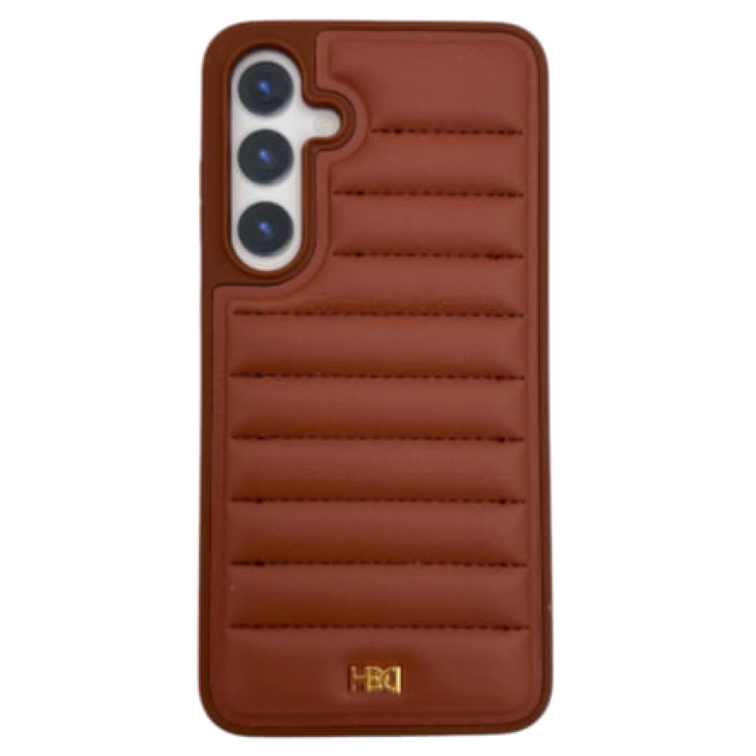 Samsung Galaxy S24 Plus uchun HDD Leather Pillows HBC-020 g‘ilofi jigarrang