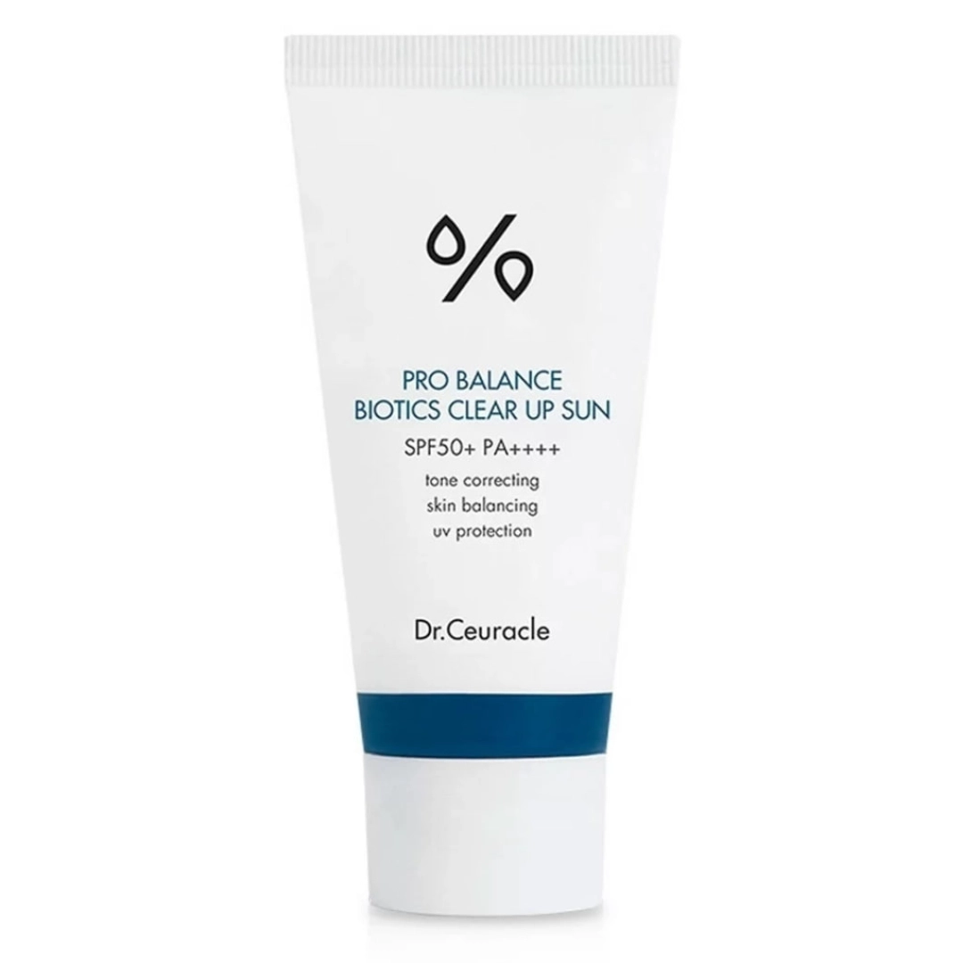 Dr.Ceuracle  Pro Balance Biotics Clear Up Sun cream SPF 50 + 50 ml  quyoshdan saqlovchi krem