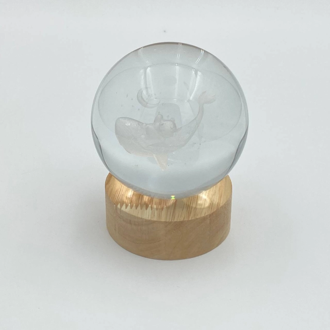 XR-MM-L2412 FHYJ Kristal sharli tungi chiroq 3D, stol lampasi, yoritgich LED