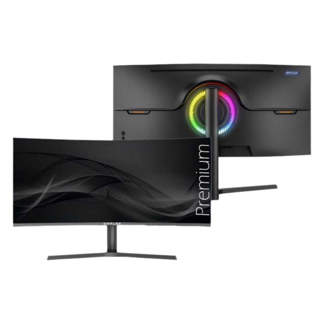 Monitor ZIFFLER 34GM1000-34" 3K WQHD Curved Gaming monitor (HDMI+DP+Audio out+Typec+DC) VA panel 165hz RGB stand R1000