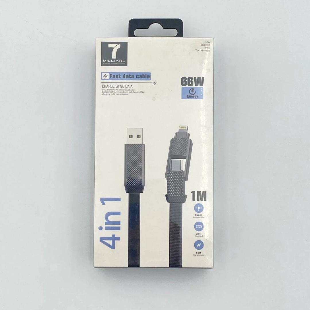 7 milliard 7MUCWETYCDK Fast data cable 4in1 66W 1M kabeli