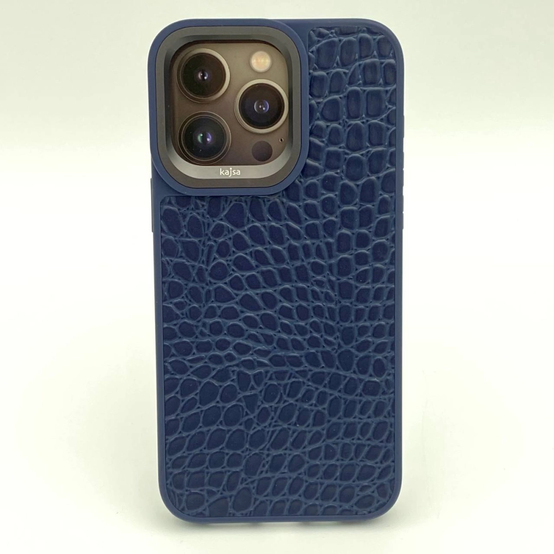 iPhone 15 Pro max uchun Kajsa Rock Pattern ko'k g'ilofi
