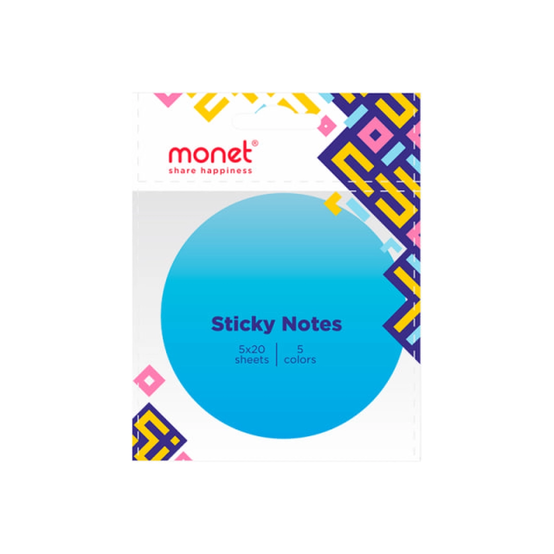 Стикеры для заметок MONET 2SN002 неон, 5*20 листов
