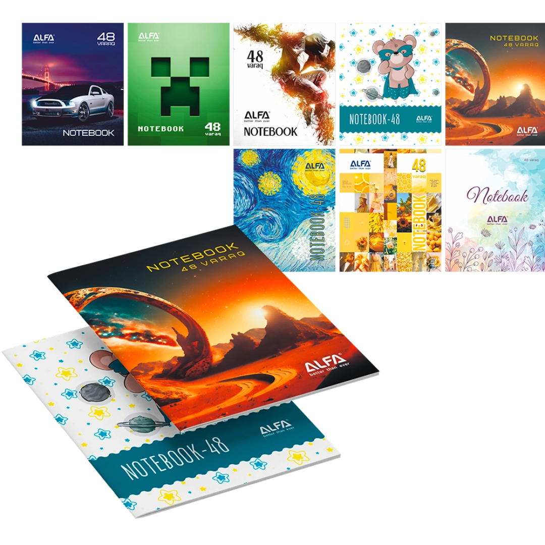 Daftar, 48 varaq, to‘g‘ri chiziqlar bilan, 1SNB005