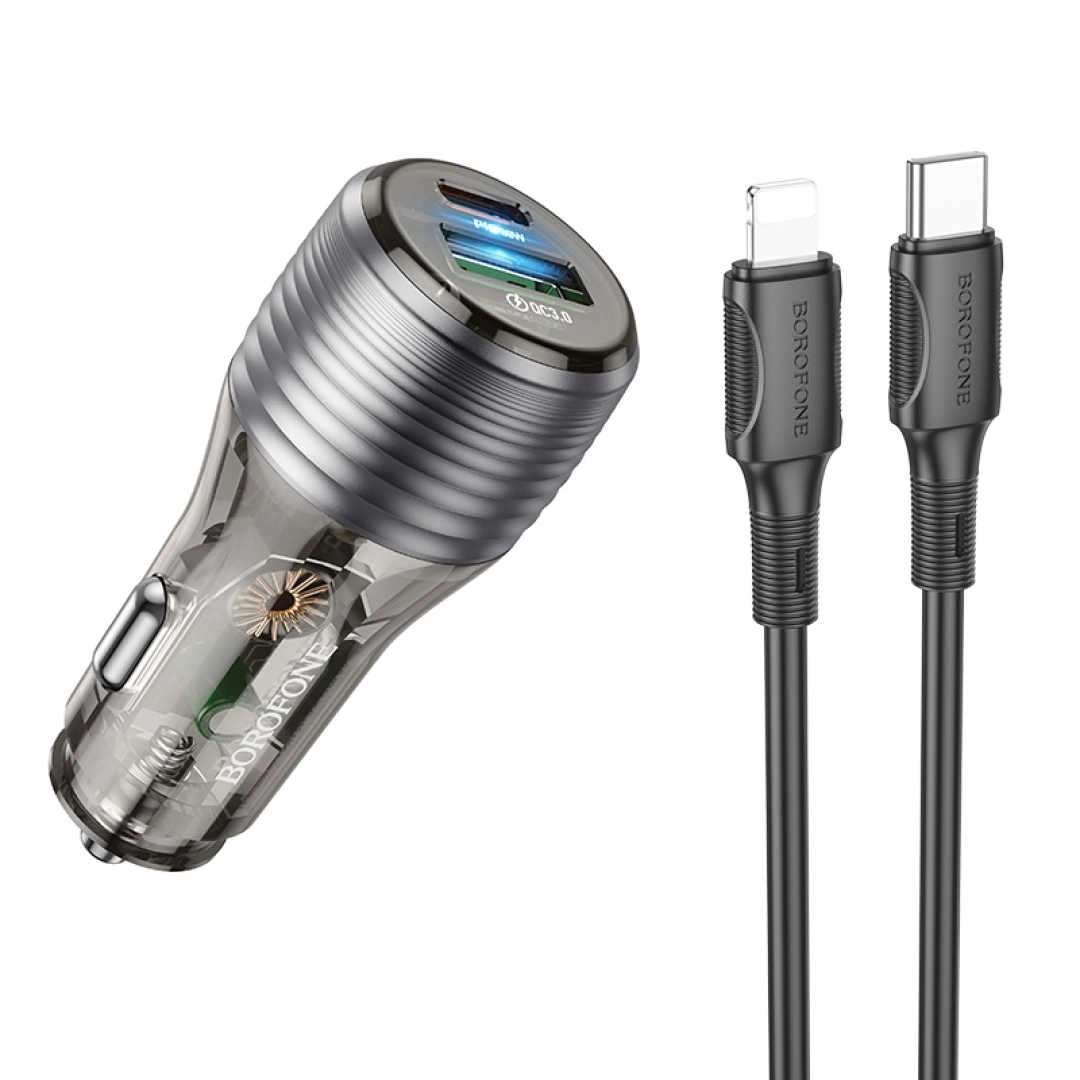 Borofone BZ30 Type-C to Lightning avtomobil zaryadlovchisi