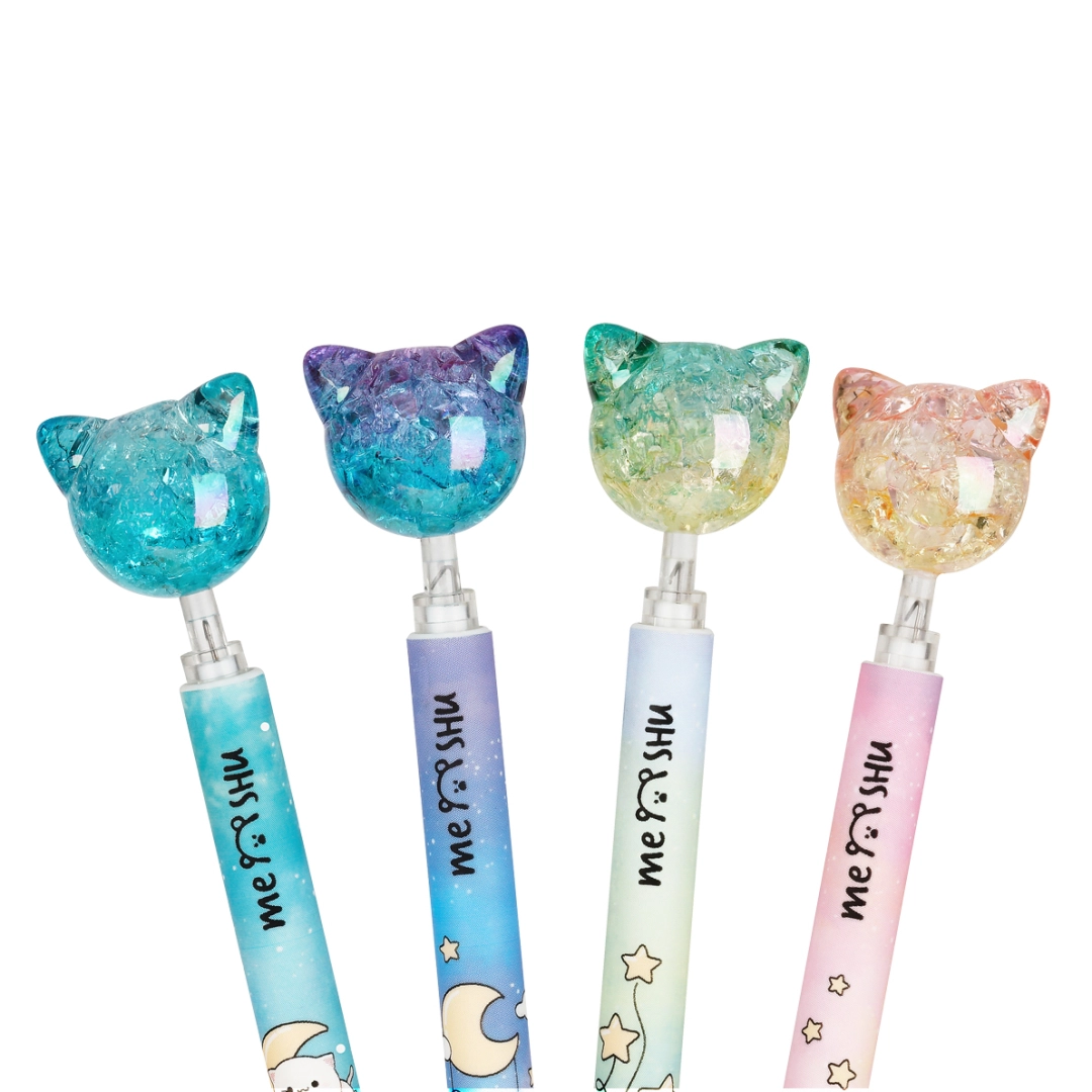 Карандаш механический MESHU "Cute Cats", печать на корпусе, 0,7мм, софт-тач, ассорти, с топпером