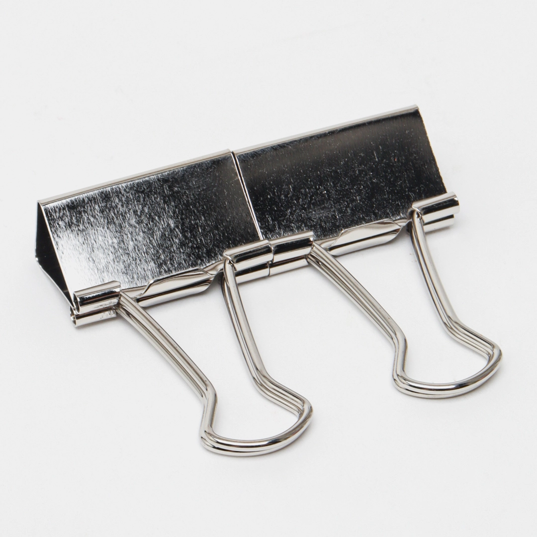 Зажим для бумаги Hatber, серебряный, 32 мм, 1 шт