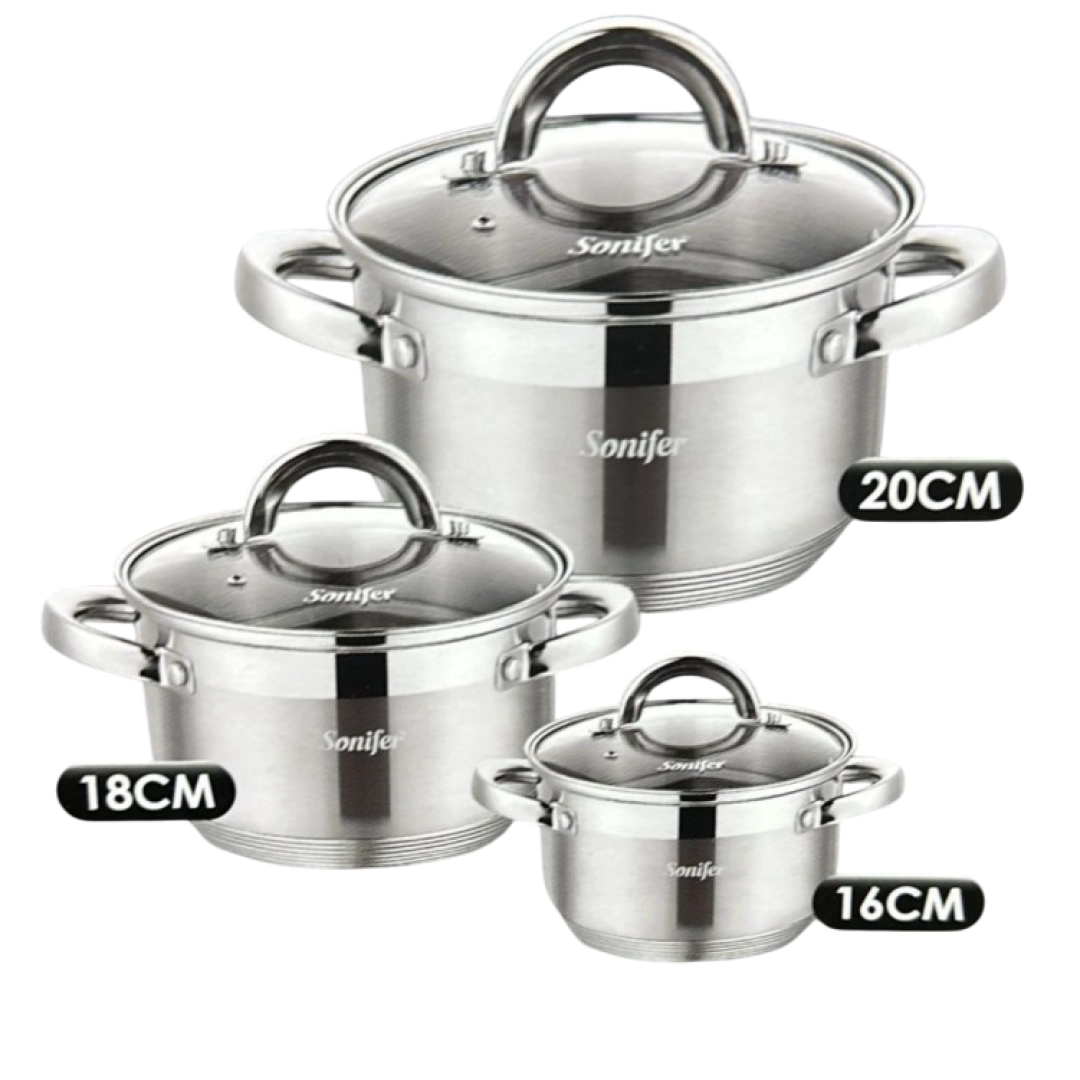 Кастрюля 2.9 л, Sonifer SF-1131 нержавеющая сталь