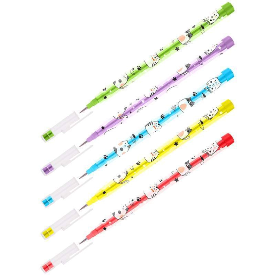 Карандаш сегментный ArtSpace «День кота», с ластиком, ассорти SP_55901