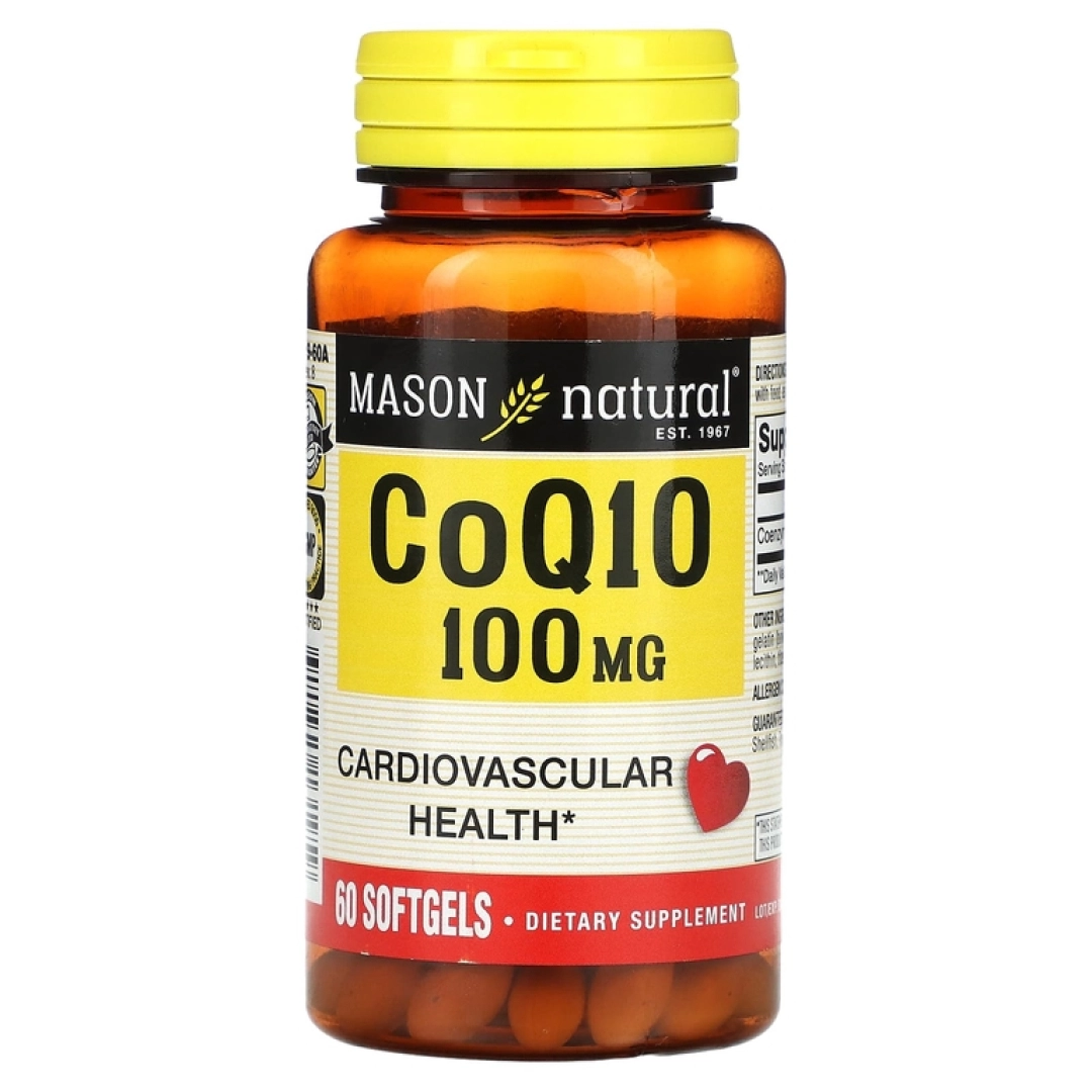 Mason Natural, CoQ10, 100 mg, 60 yumshoq tabletkalar