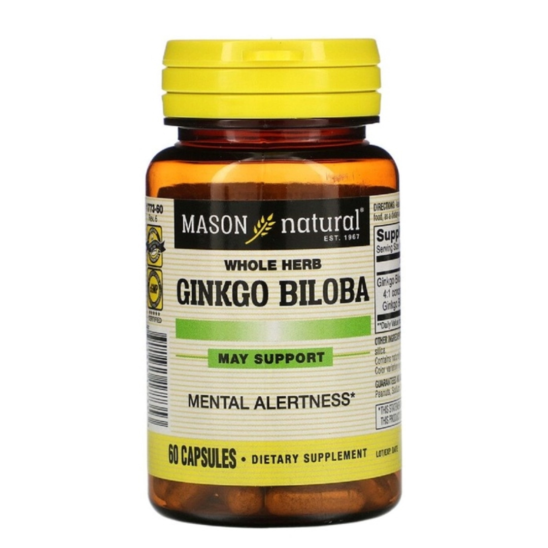 Mason Natural, Ginkgo Biloba, 60 kapsula