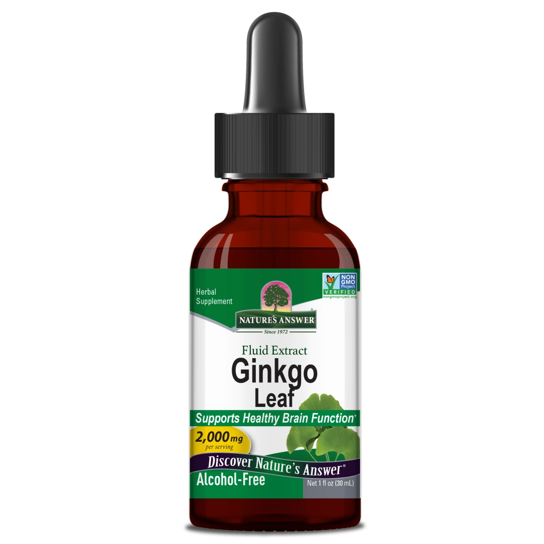Nature's Answer Ginkgo Biloba suyuq ekstrakti, 1 untsiya, spirtsiz