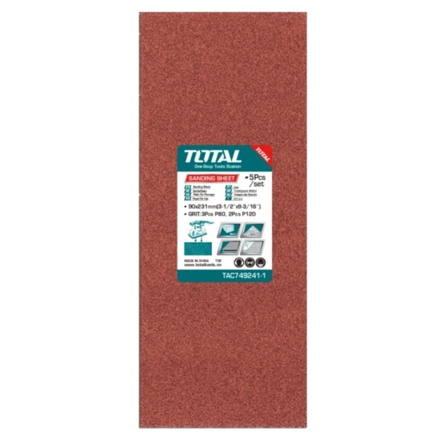 Набор шлифовальных листов TOTAL 90x231мм TAC749241-1