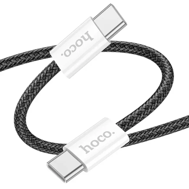 Hoco X104 TYPE-C TO TYPE-C 60W qora USB kabeli