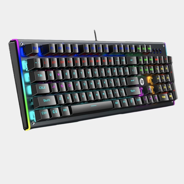 Orqa nurli HP GK600F USB mexanik klaviatura