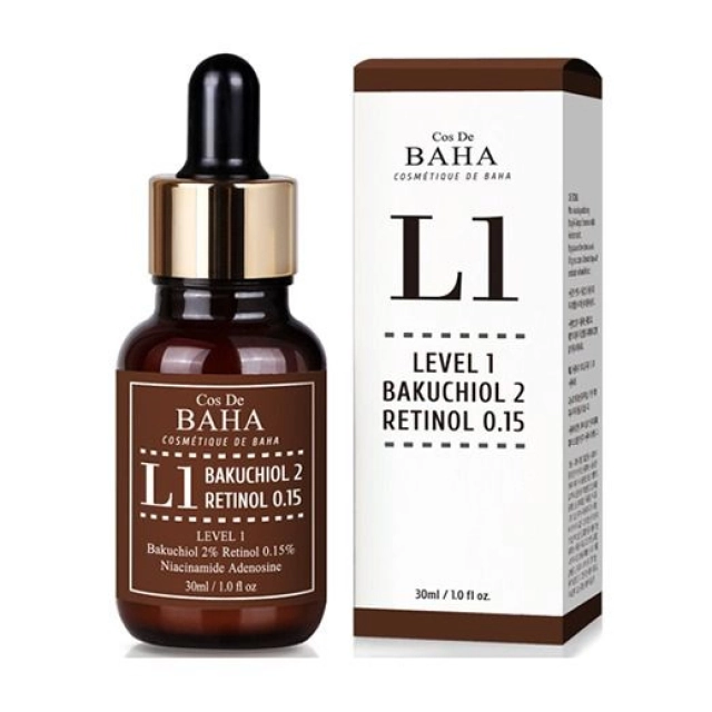 Yuz uchun sarum  Cos De Baha L1 Bakuchiol Retinol Serum, 30 ml