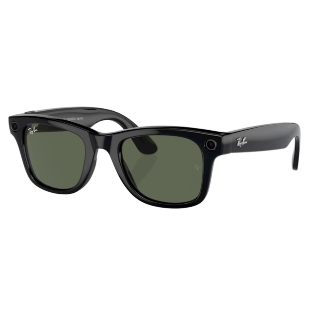 Ray-Ban Meta Wayfarer RW4012 (Gen 2) Shiny Black yashil linzali aqlli ko'zoynaklari
