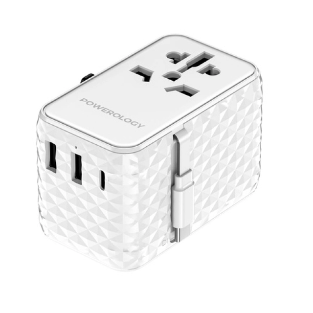 Quvvat adapteri Powerology, PD20W + Power Bank 4000 mAh,  White
