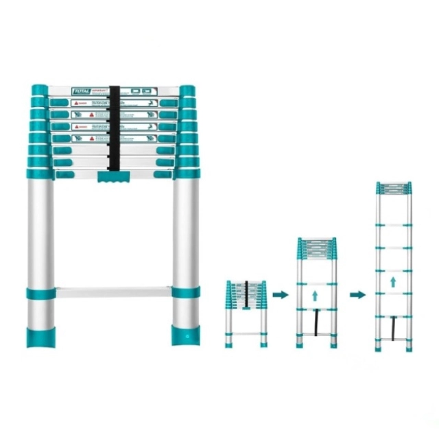 Teleskopik narvon Total THLAD08101 (10 pog'onali)