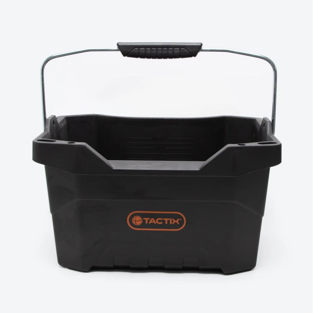 TACTIX 320212 asboblar uchun mustahkam, metall dastali, katta hajmli quticha-chelak
