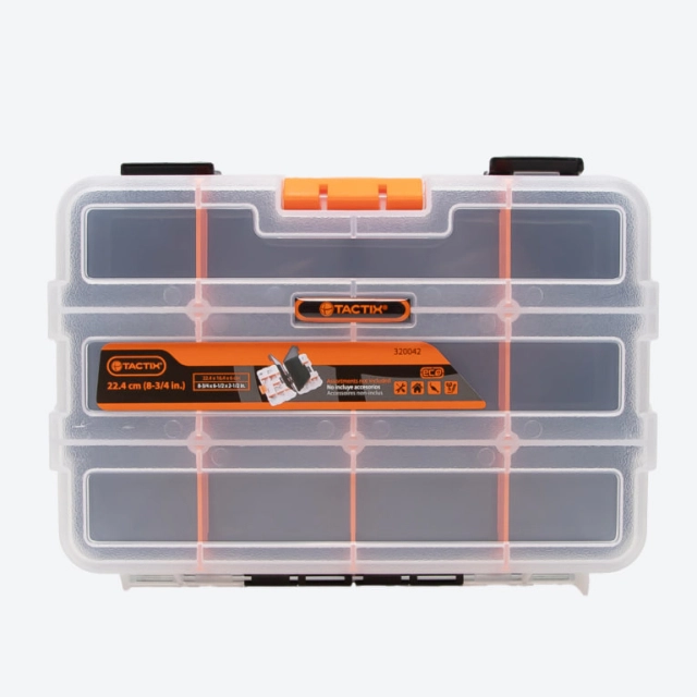TACTIX 320042 asboblar va mayda detallar uchun organayzer, dastali qulay quti