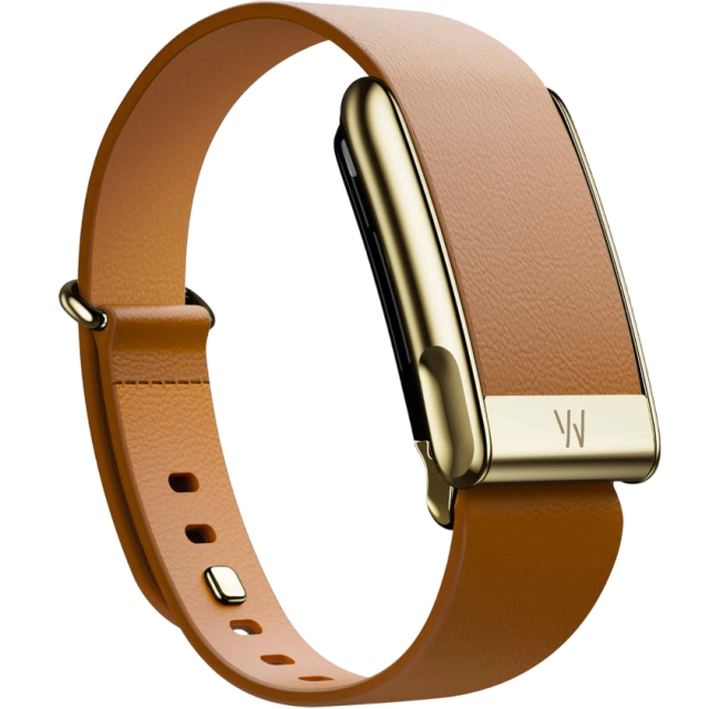 Whoop 5.0 (ONE, PEAK) LeatherLuxe Band (Camel/Gold) charm bilaguzuk tasmasi (Original)
