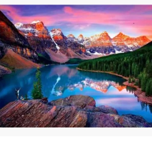 Raqamlar bo'yicha rasm chizish "Tog'li ko'l" (40x50 sm)