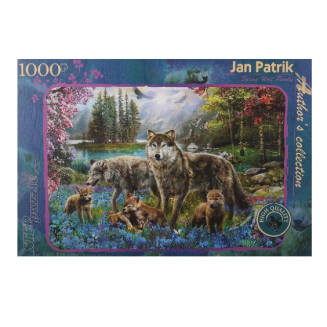 Pazl "Семья волков весной" 1000 element