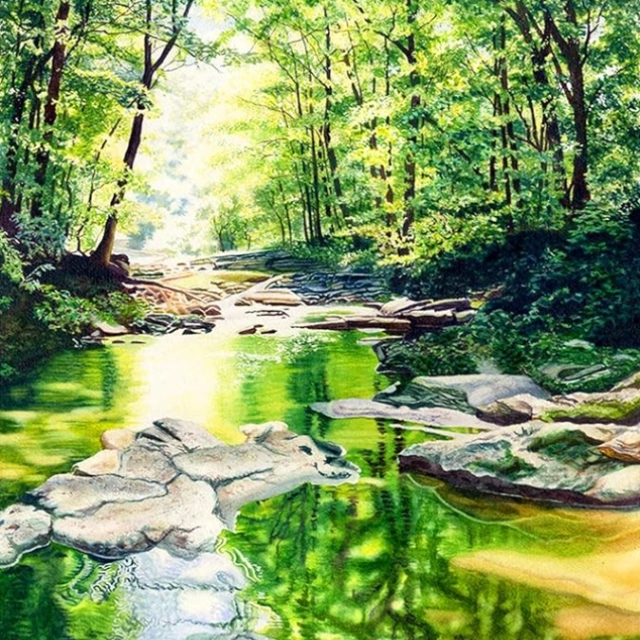 Raqamlar bo'yicha rasm chizish "Hovuz" (40x50 sm)