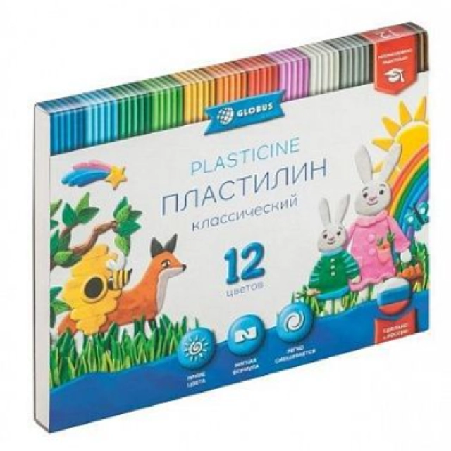 Plastilin "Классический" 12 rangli