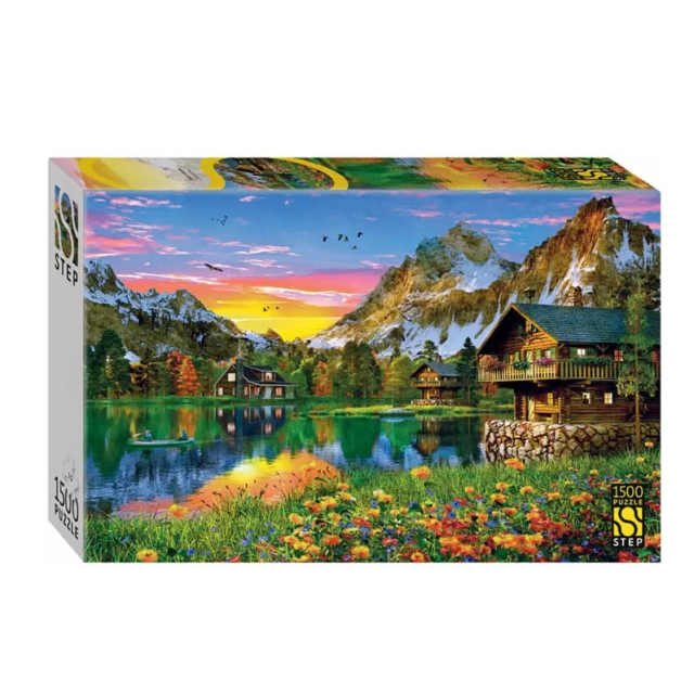 Pazl "Озеро в Альпах" 1500 element