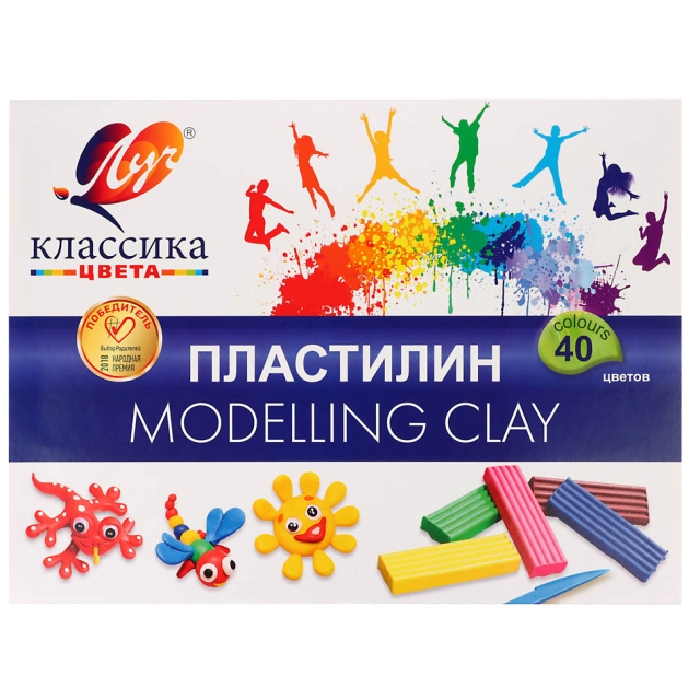 Plastilin Luch "Ranglar klassikasi" 40 rangli