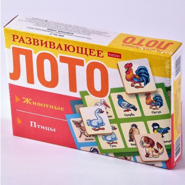 Развивающее лото "Животные, птицы"