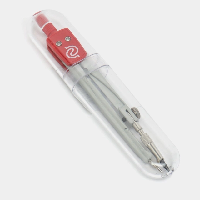 Циркуль в пластиковом пенале, Red