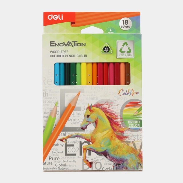 18 ta rangli Deli  qalamlar