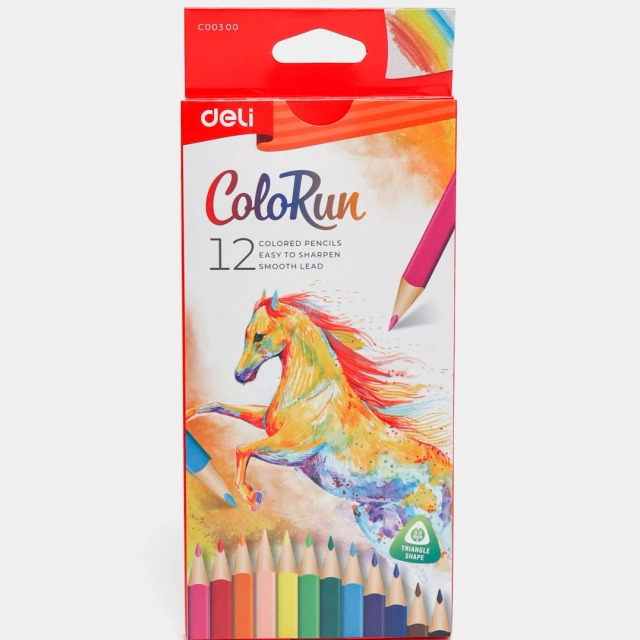 Цветные карандаши Deli "ColoRun" 12 цветов