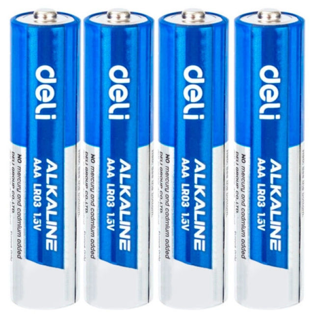 Deli AAA LR03 1.5V batareyalari, 4 dona, 18507