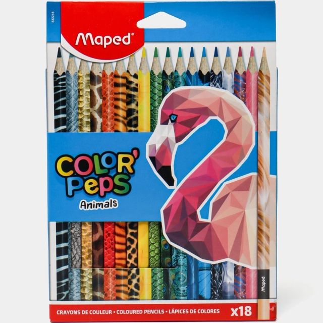 Цветные карандаши Maped "COLOR'PEPS Animals" 18 цветов