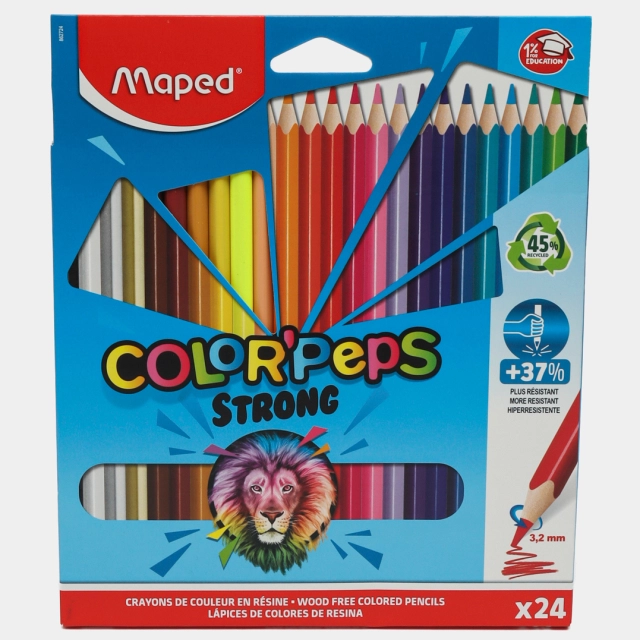 Цветные карандаши Maped "COLOR'PEPS Strong" 24 цветов