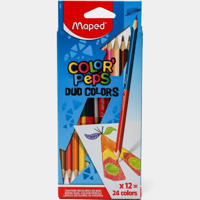 Цветные карандаши Maped "COLOR'PEPS Duo Colors" 24 цветов