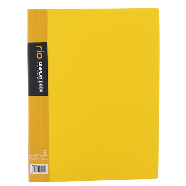 "Rio Display Book A4" nomli 60 varaqli hujjatlar va kanselariya buyumlari uchun jild (Yellow)