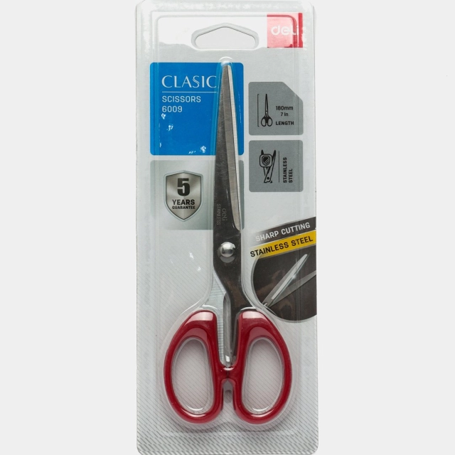 Deli 180 mm kanselyariya qaychisi (Burgundy)