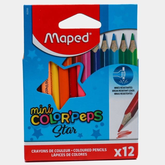 Цветные карандаши Maped "Mini COLOR'PEPS Star" 12 цветов