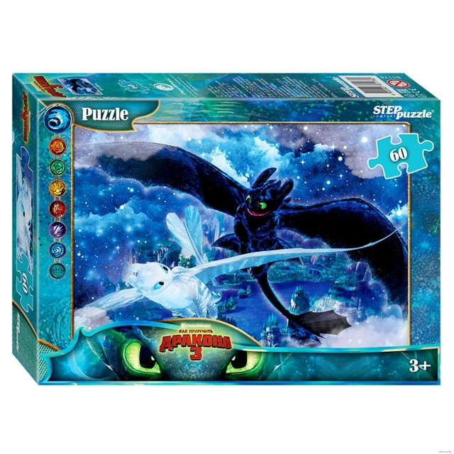 Пазл Step company puzzle "Как приучить дракона - 3" 60 элементов