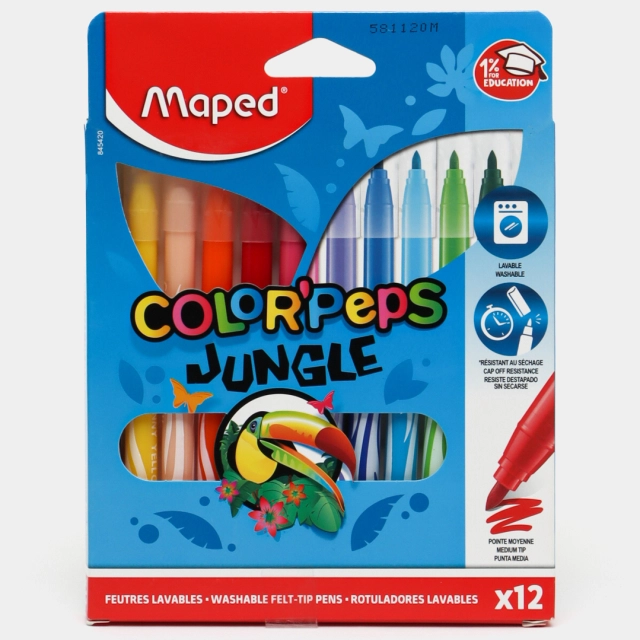 Фломастер Maped (Color'Peps Jungle) 12 цвета